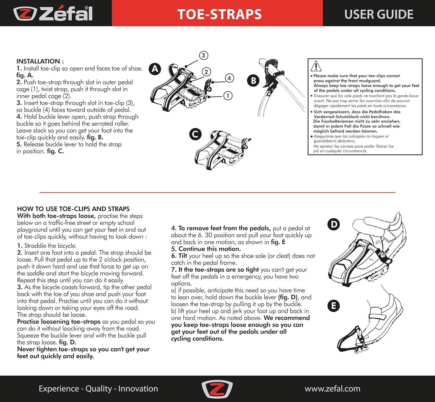 Zefal 43 MTB Toe-Clips
