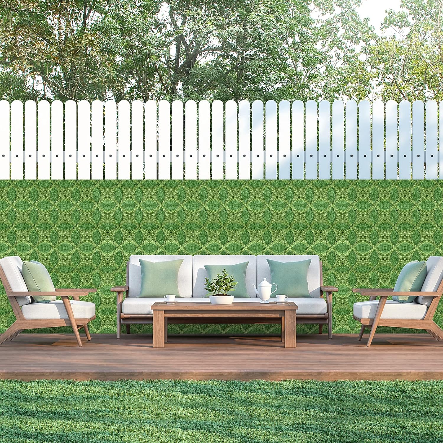 Césped artificial para suelos y paredes, decoración de pared de plantas artificiales resistente a los rayos UV, diseño 3D para interiores y