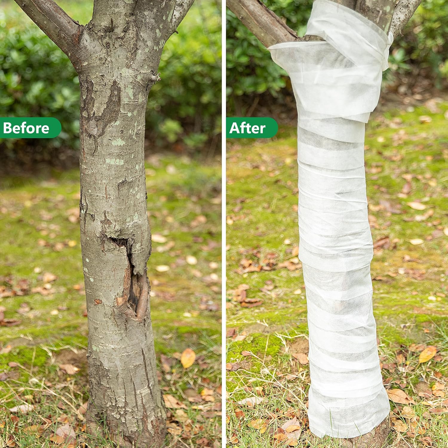 Envolturas protectoras de árboles de 330 pies, vendaje anticongelante a prueba de invierno, envoltura de plantas reutilizables para proteger la