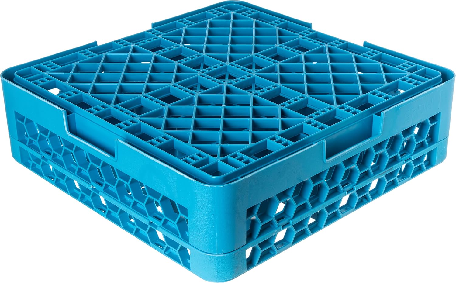Carlisle FoodService Products Opticlean – Estante de vidrio con 25 compartimentos con 1 extensor, azul, 5.56 pulgadas
