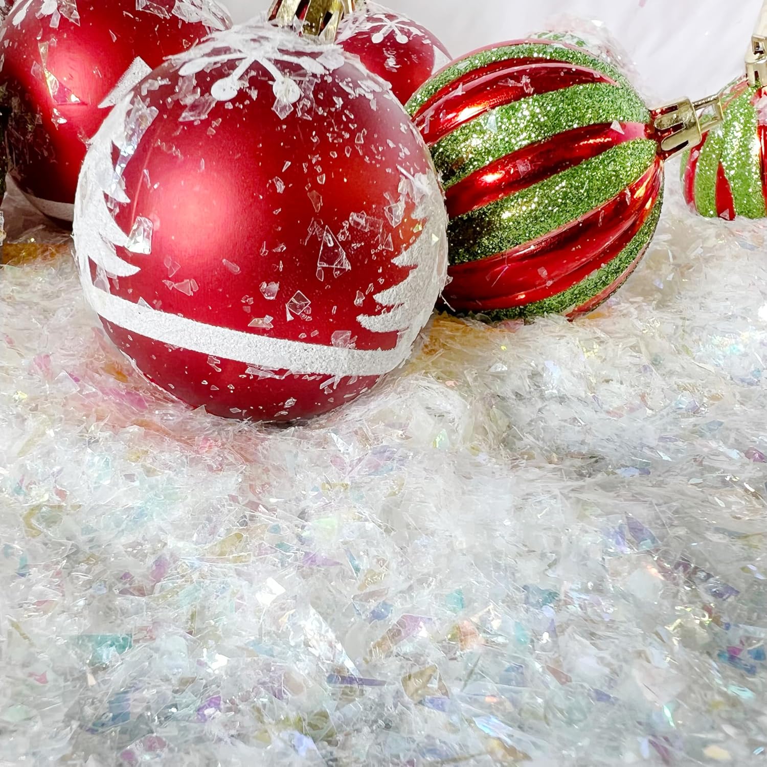 Jimmy Jem’s – Navidad blanco iridiscente para globos de nieve, decoraciones 8 oz (9700)