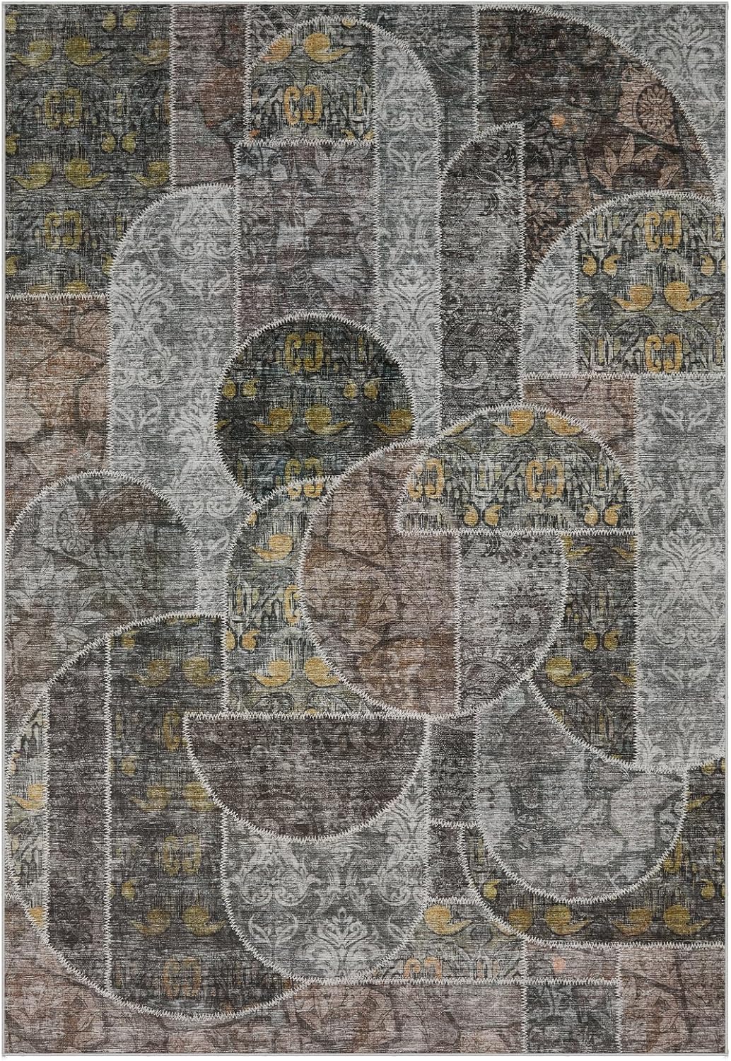 Alfombras de área de 9 x 12 pies para sala de estar, dormitorio, lavable a máquina con respaldo antideslizante de pelo bajo, alfombra suave de área