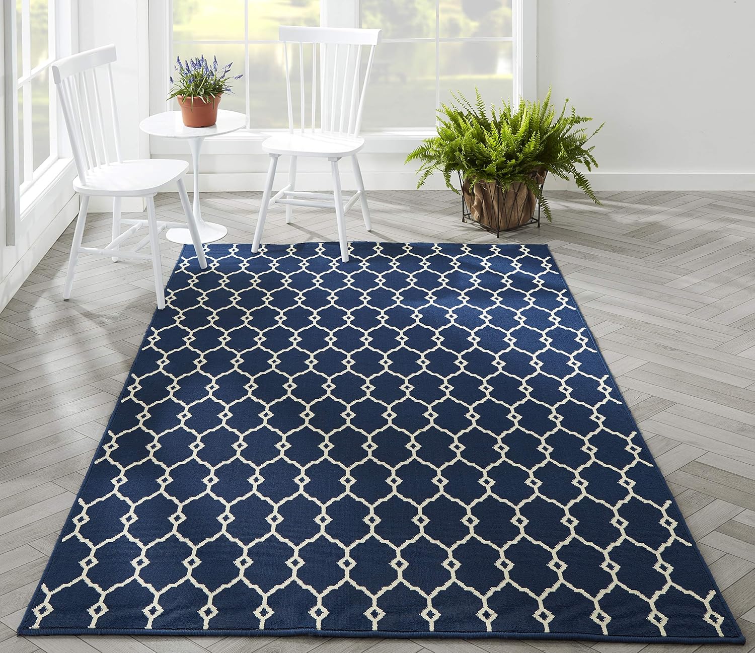 Alfombras Momeni BAJA0BLU1837, Polipropileno, Azul marino