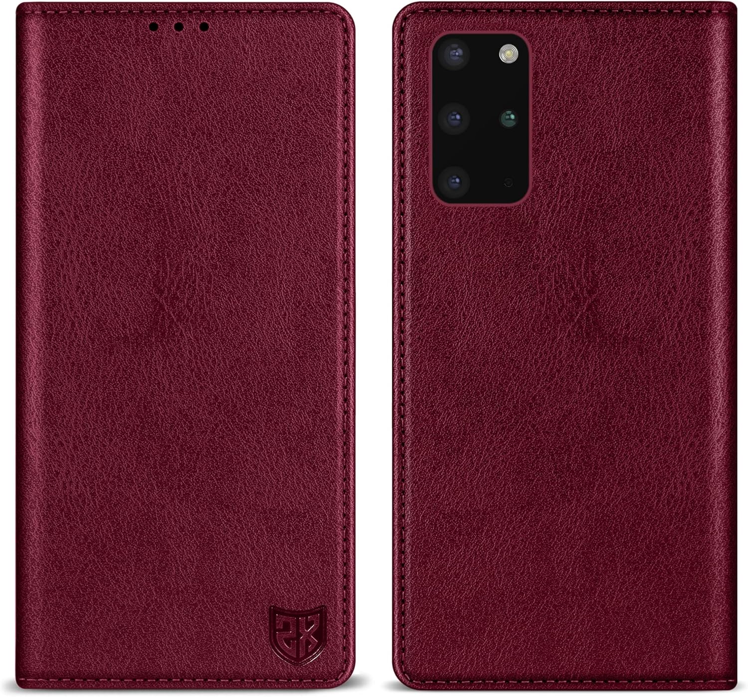 ZZXX Funda tipo cartera para Samsung Galaxy S20 Plus con bloqueo RFID, soporte de ranura para tarjetas, funda protectora de cuero magnético fuerte