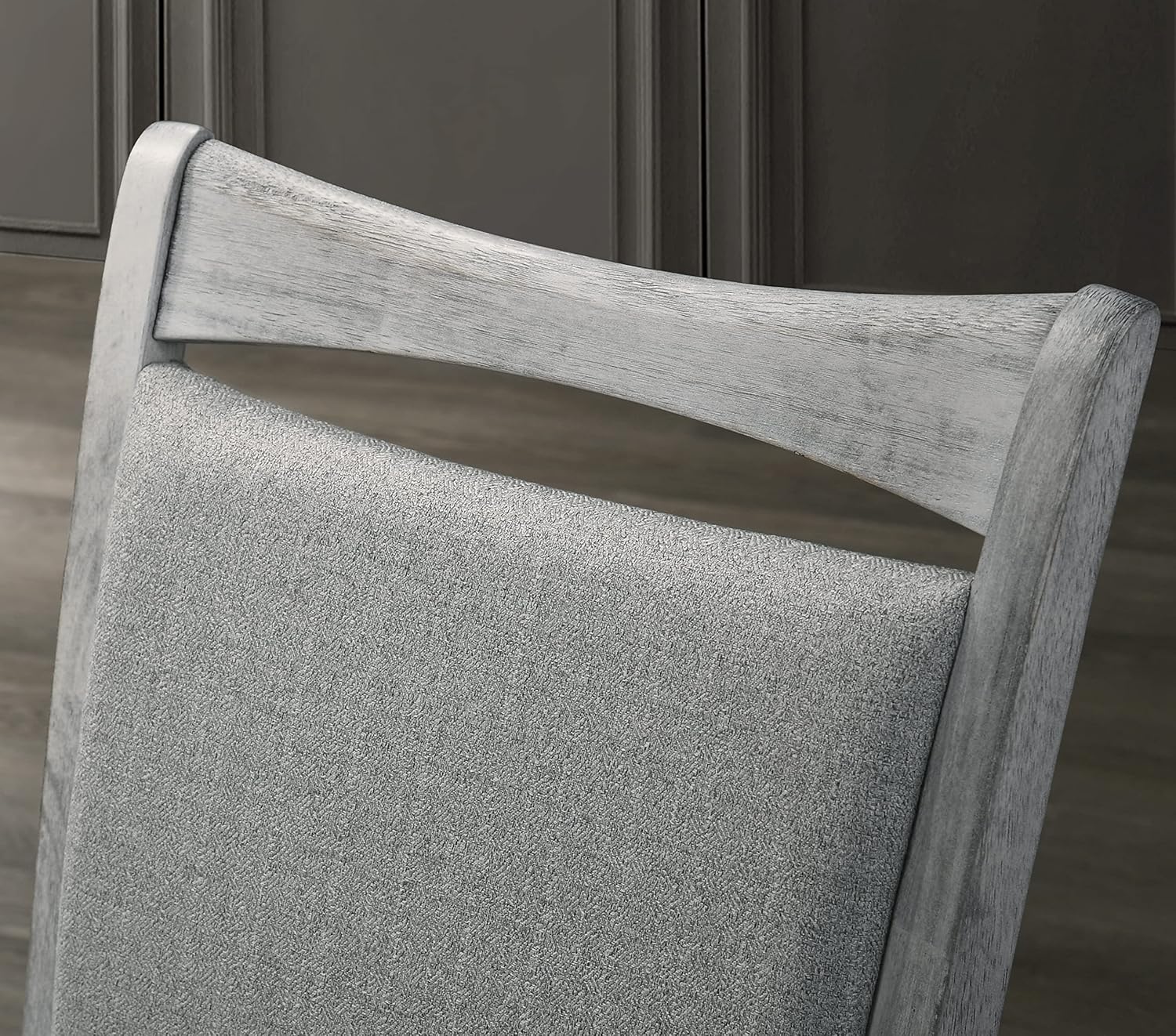 Roundhill Furniture Salines – Sillas de comedor tapizadas con patas torneadas, juego de dos, color blanco