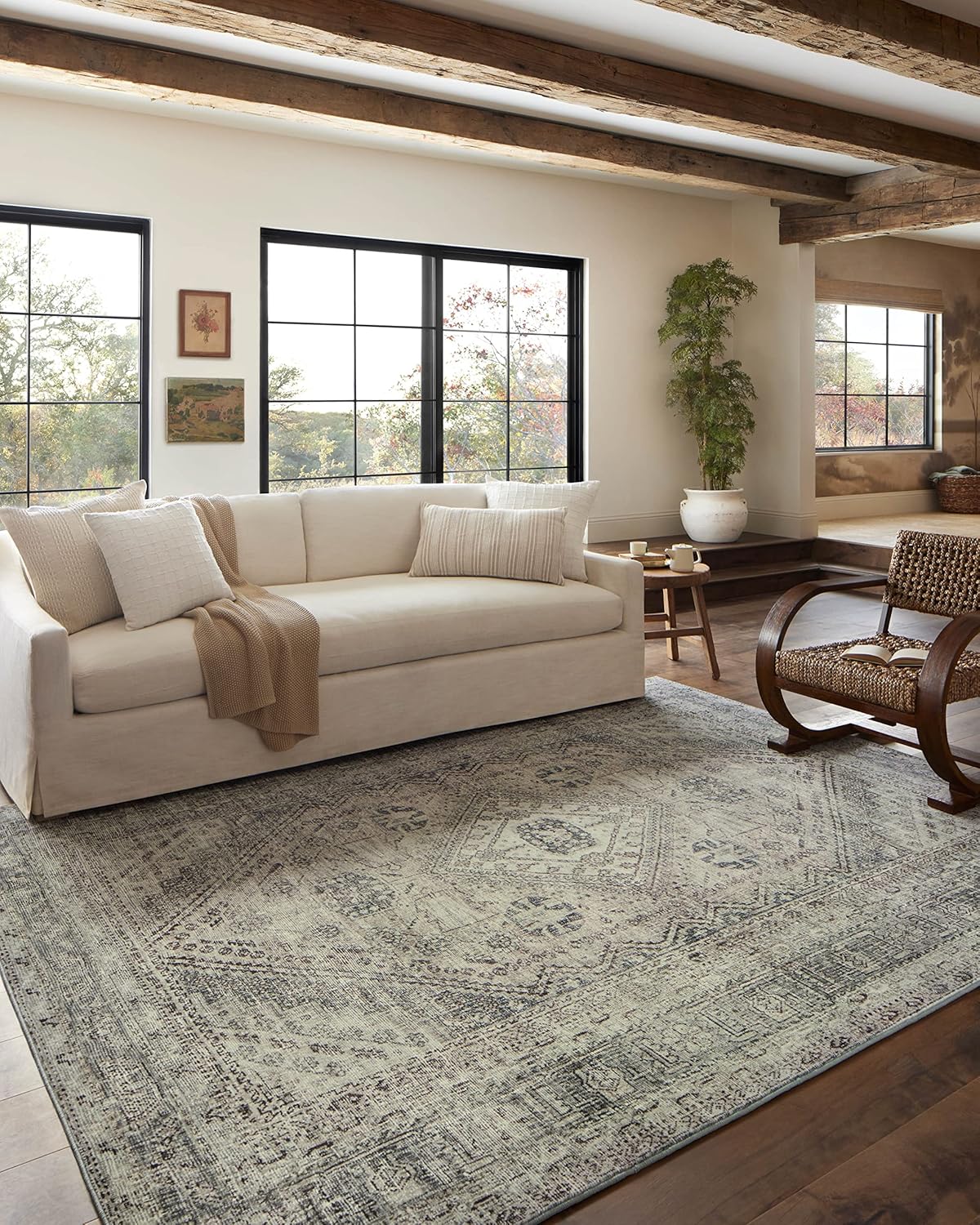 Loloi x Magnolia Home by Joanna Gaines Sinclair SIN-04 Collection – Alfombra rectangular de 7 pies 6 pulgadas x 9 pies 6 pulgadas, color