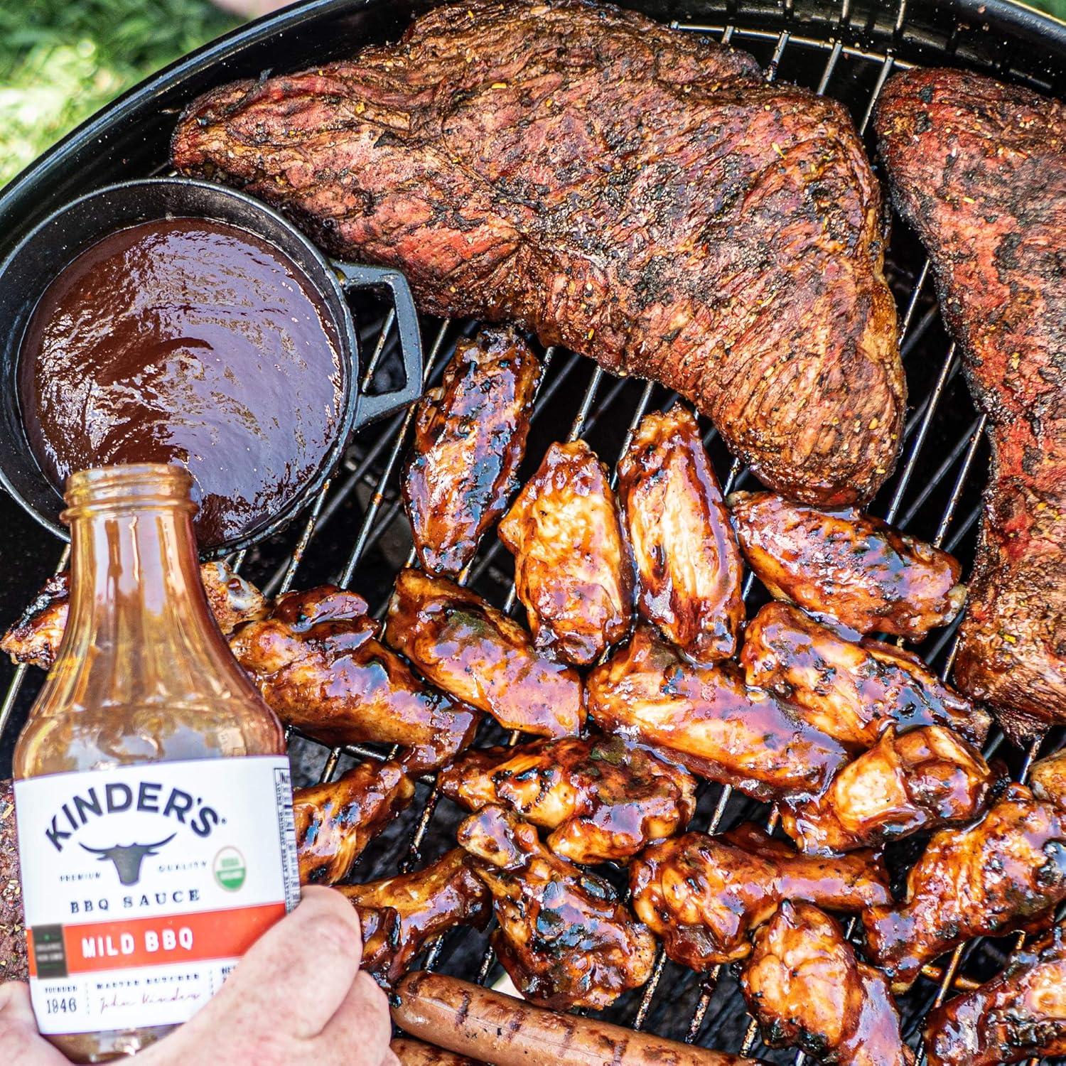 KINDER’S Organic Mild BBQ Sauce, 20.5 Oz, 3-Pack