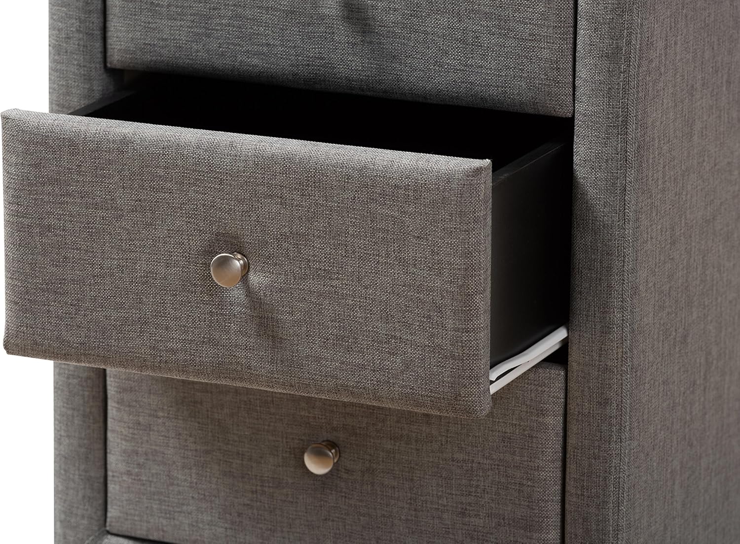 Baxton Studio Vanessa – Mesita de noche, color gris
