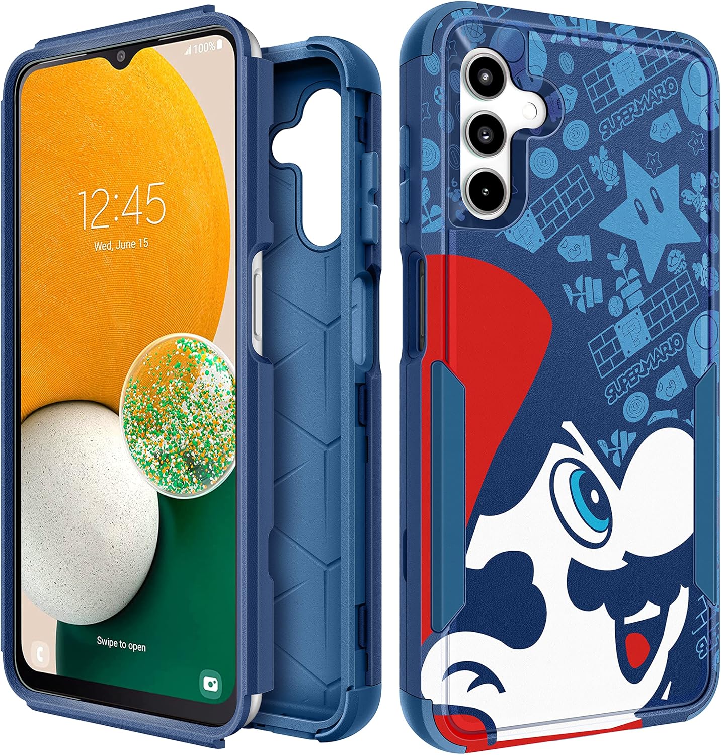 Oqplog Funda de teléfono resistente para Samsung A54 de 6.4 pulgadas para niños, niñas y mujeres, linda funda rígida de dibujos animados de anime,
