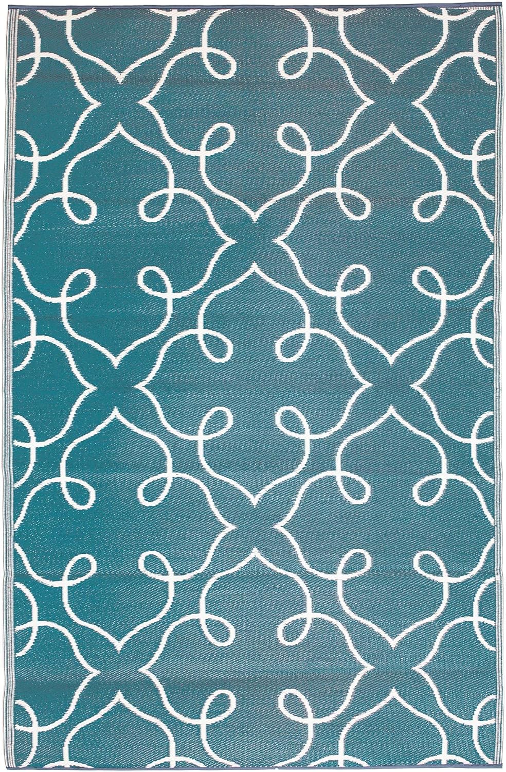 FH Home – Alfombra para exteriores, impermeable, resistente a la decoloración, reversible, plástico reciclado de alta calidad, acabado tipo celosía