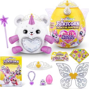 Rainbocorns Fairycorn Princess Surprise – Peluche coleccionable de ZURU de 11 pulgadas, huevo sorpresa, alas de hadas portátiles, princesa de hadas Rainbocorns Fairycorn Princess Surprise – Peluche coleccionable de ZURU de 11 pulgadas, huevo sorpresa, alas de hadas portátiles, princesa de hadas