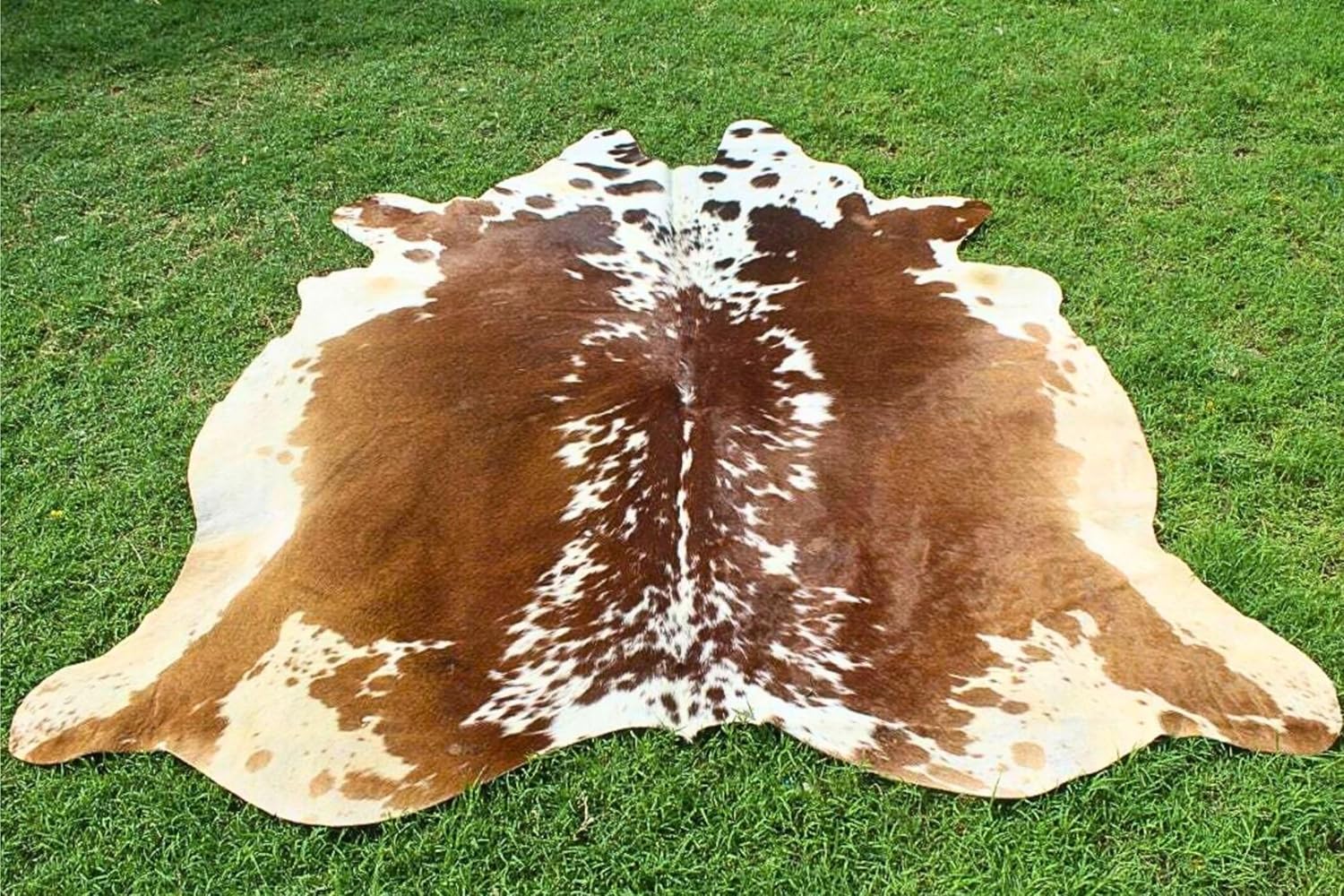 DECIMAL Cowhides – Alfombra de piel de vaca natural, alfombra de piel de vaca para dormitorio y sala de estar, alfombra decorativa moderna de piel