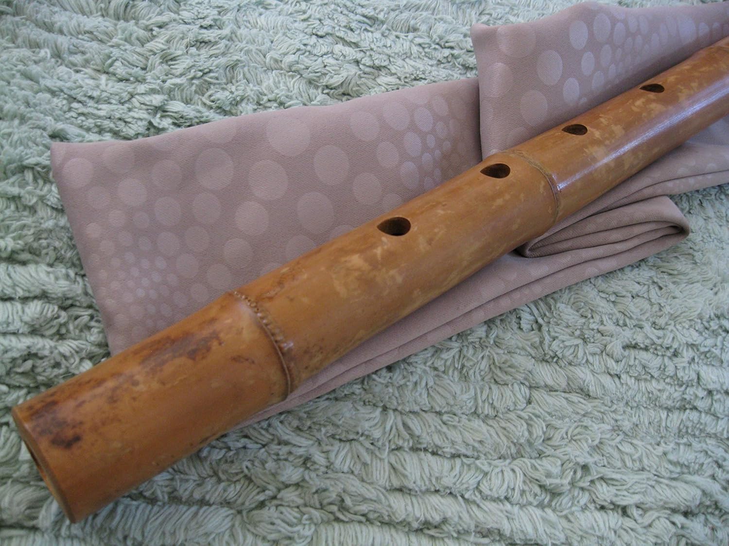 1.8 Shakuhachi pentatónico sin extremo de raíz 5 agujeros – Instrumento Zen tradicional