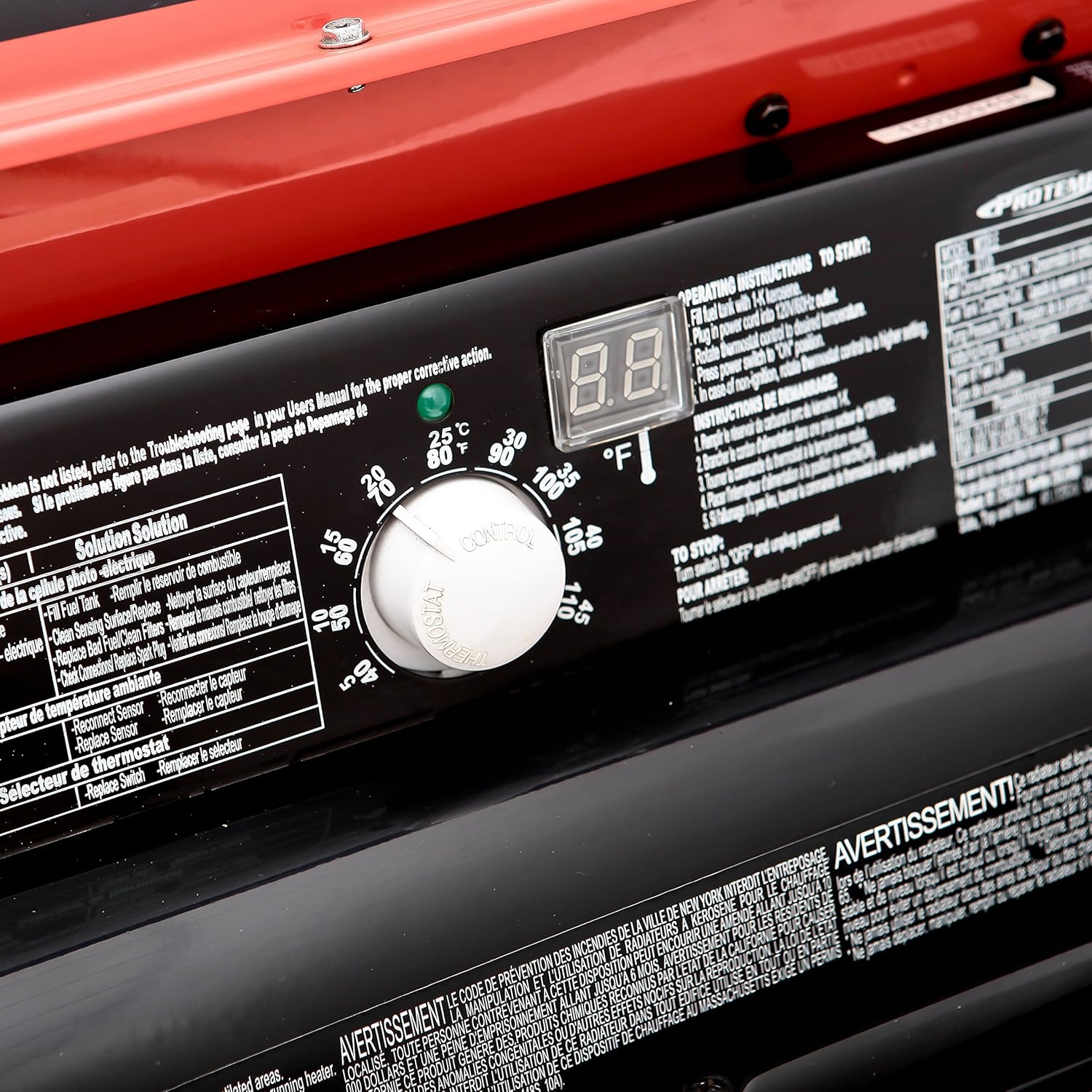 Calentador de aire forzado de queroseno con termostato, 175,000 BTU