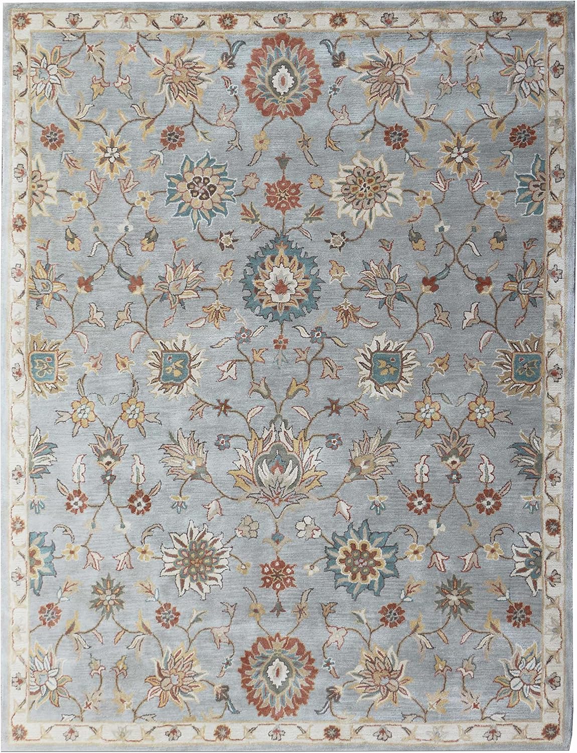 Devlin Alfombras y alfombras tradicionales orientales hechas a mano 100% lana (9 x 12 pies)