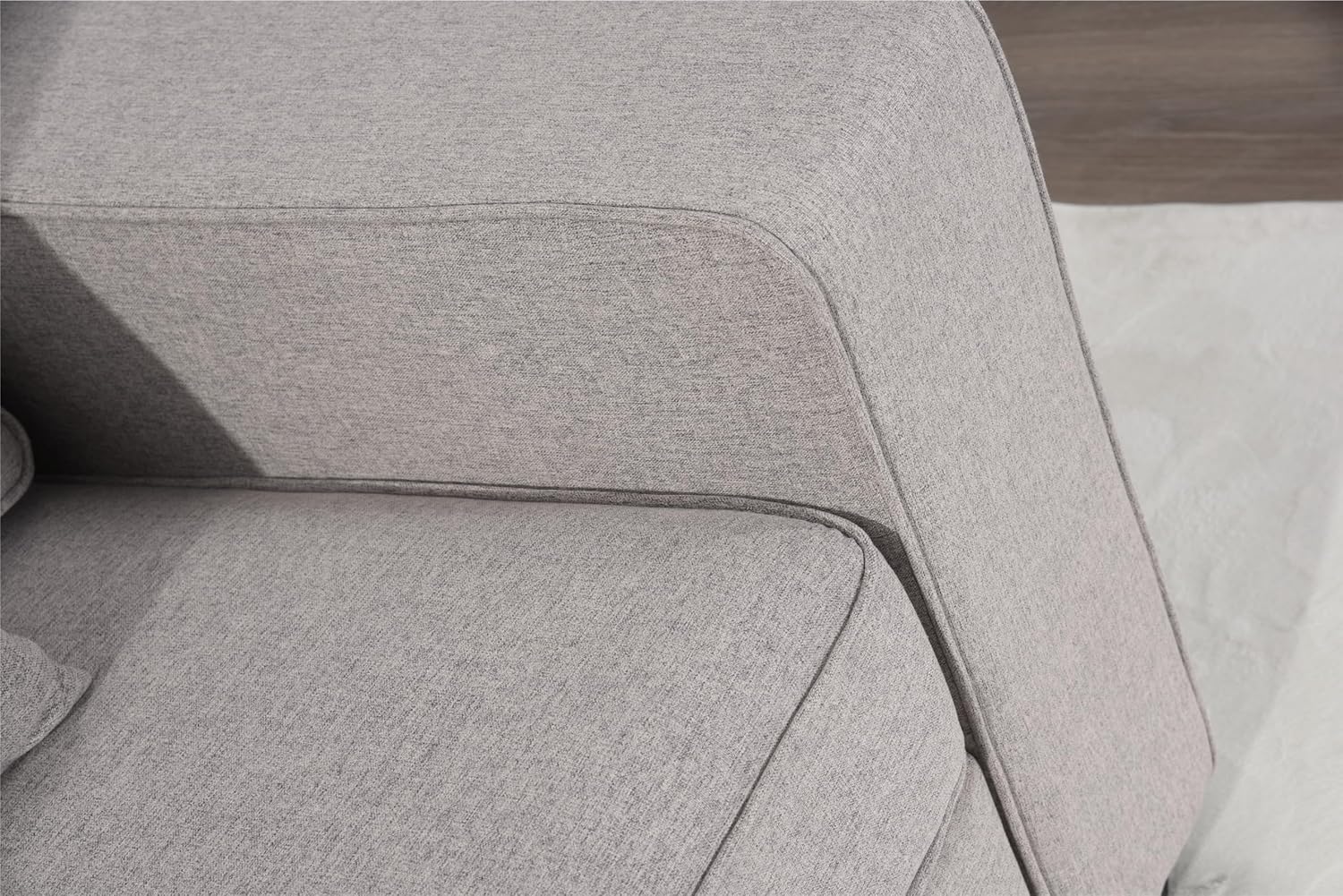 Sofá reversible en forma de U del módulo de combinación flexible de la tela para la sala de estar, seccional gris