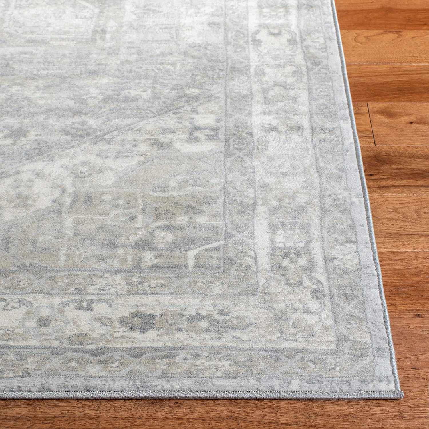 SAFAVIEH Brentwood Collection – Alfombra de 8 x 10 pies, color grisbeige BNT852F, no desprende pelusa, para sala de estar, comedor y dormitorio