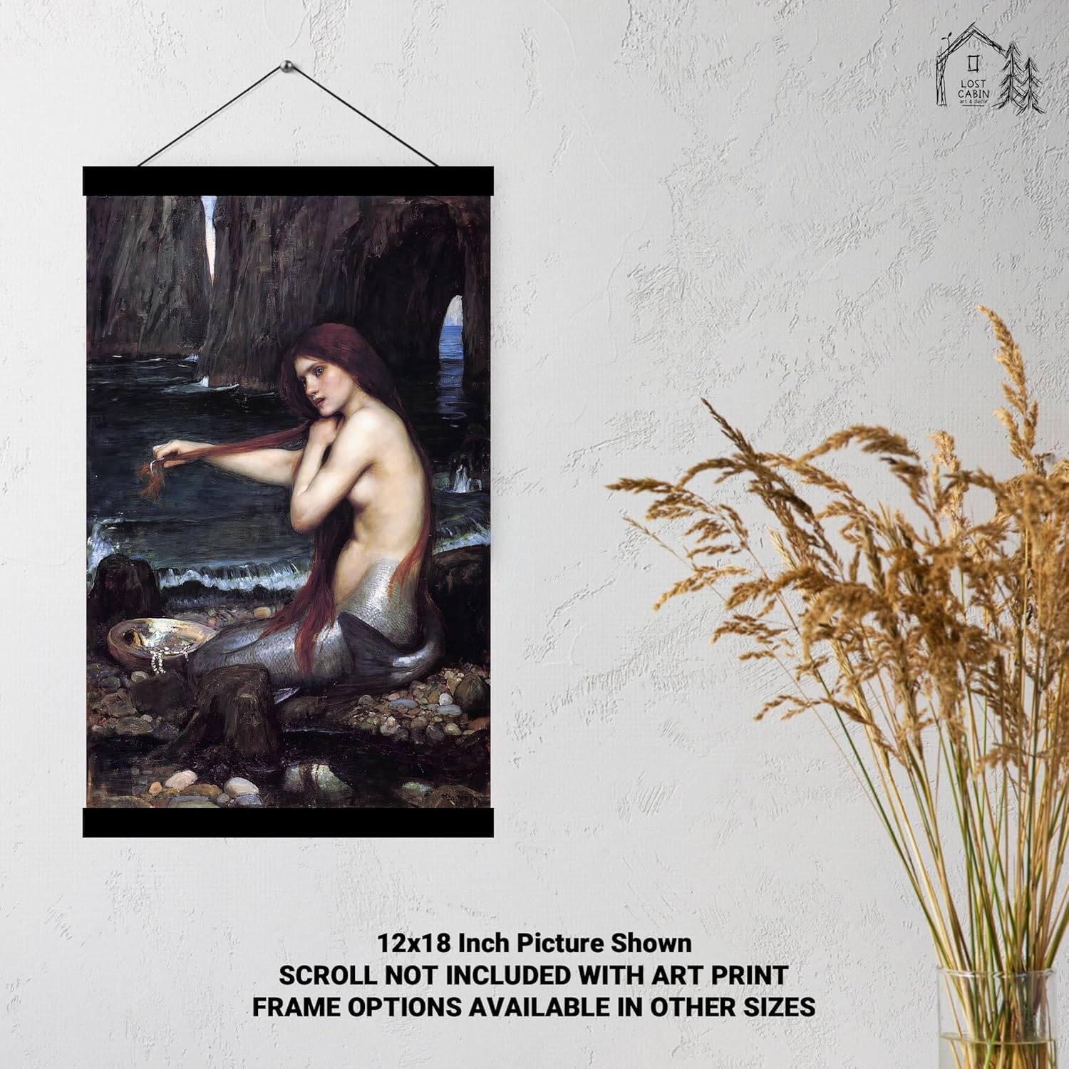 Lost Cabin A Mermaid 1900 de John William Waterhouse  Impresión sin marco  Reproducción de pinturas de obras de arte finas  Póster decorativo