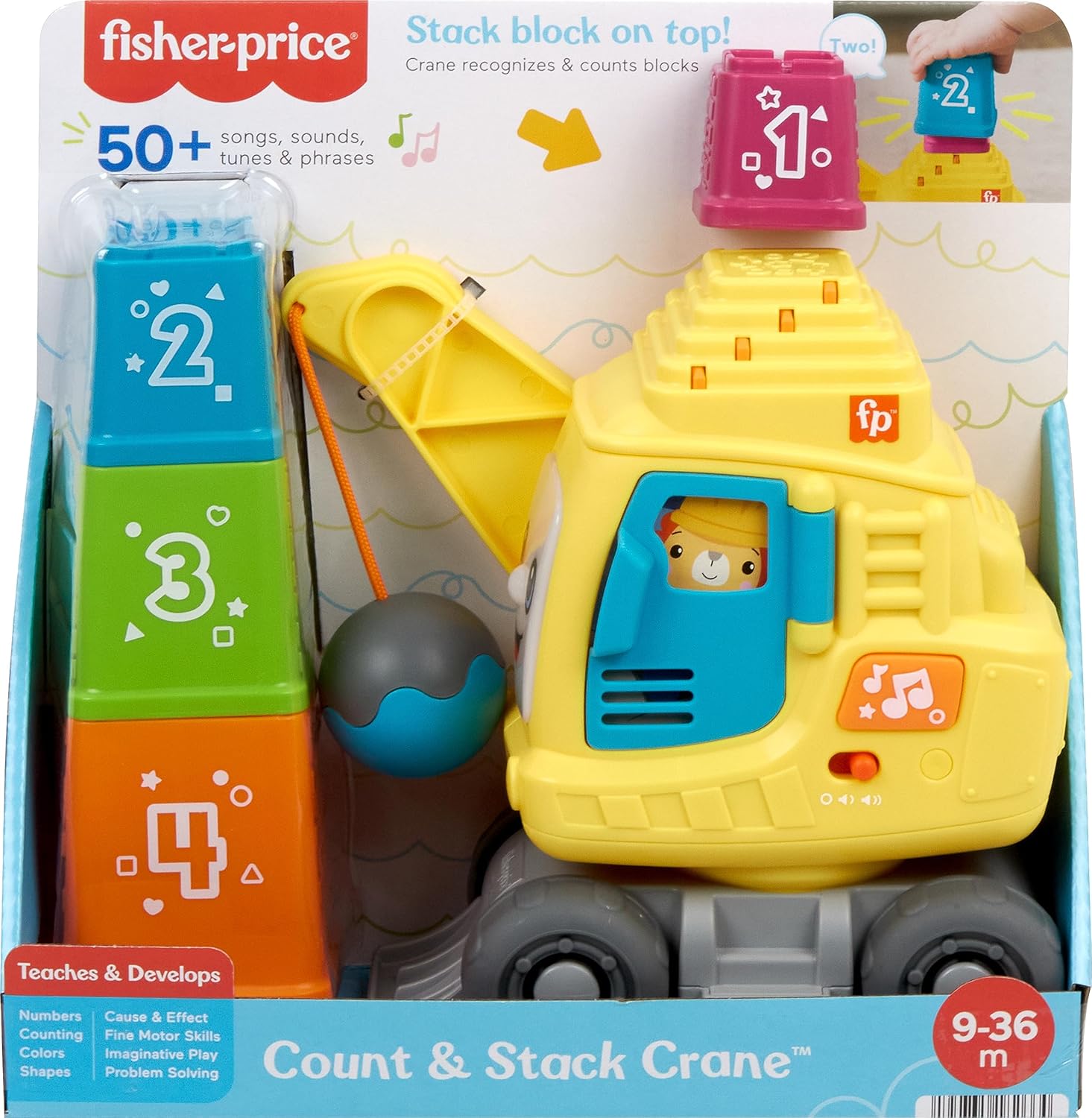 Fisher-Price Juguete de aprendizaje para bebés y niños pequeños con bloques, luces, música y sonidos para bebés a partir de 9 meses
