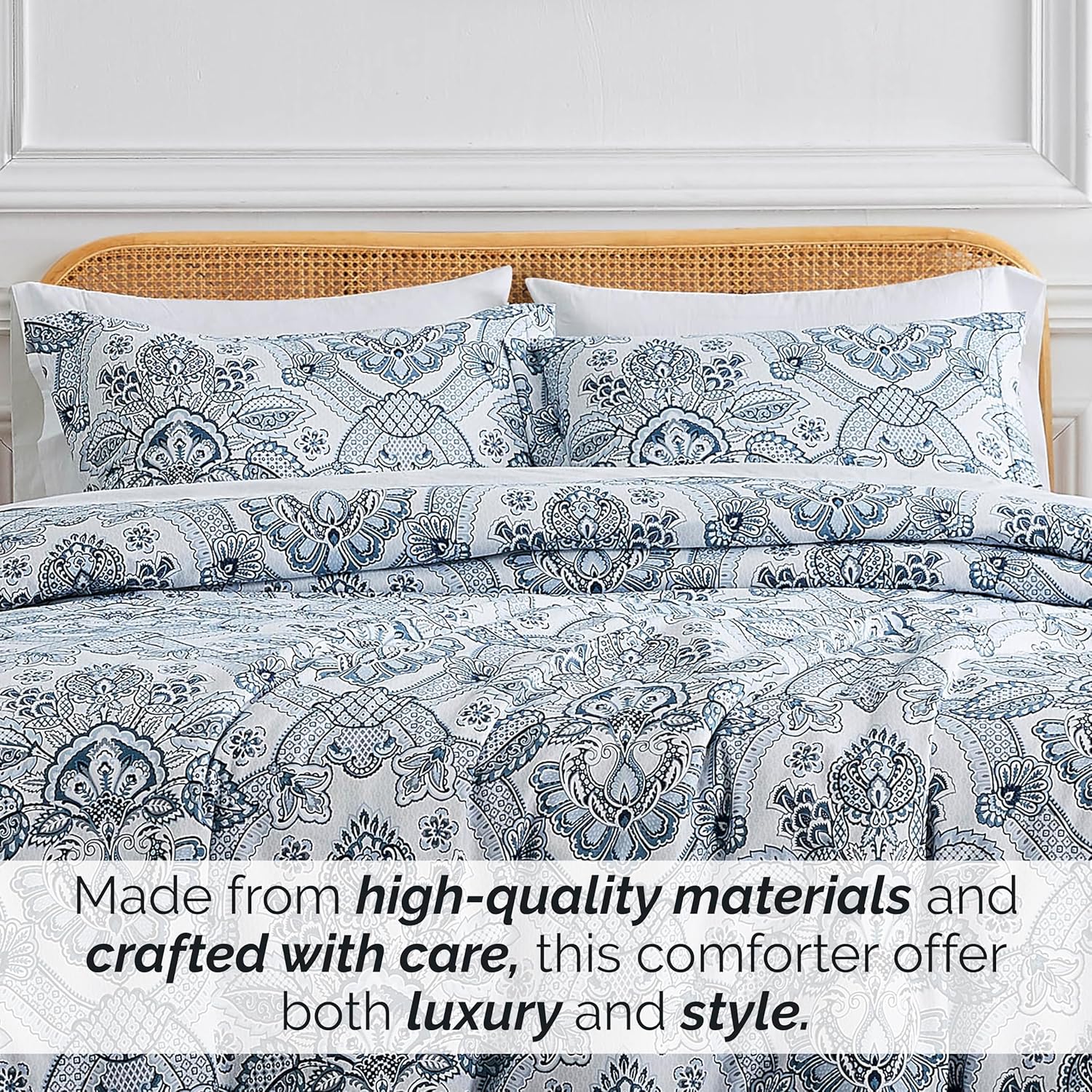 Southshore Fine Living, Inc. Juego de ropa de cama de gran tamaño alternativo para todas las estaciones, colcha reversible suave de 2 piezas con una