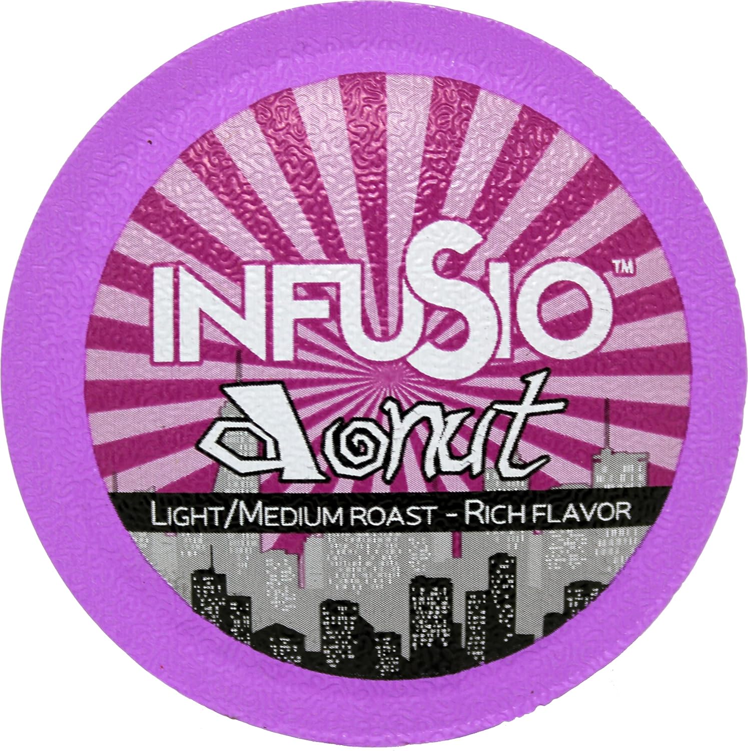 96 unidades de mezcla de donas (café tostado medio), cápsulas de café de una sola porción para cafeteras Keurig K Cup – Café tostado InfuSio Premium