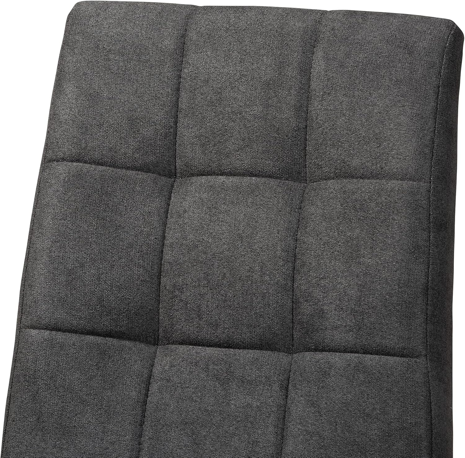 Baxton Studio Tara – Juego de sillas de comedor de 2 piezas con acabado de madera gris oscuro de transición y tapizada de tela gris oscuro