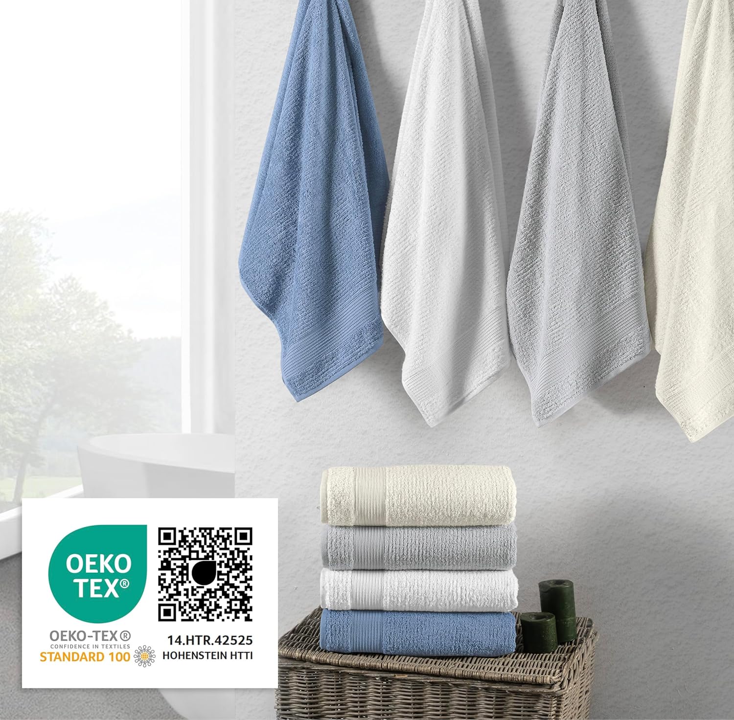 Chic Home Lujosas toallas de baño de 3 piezas de 100% algodón turco puro, 30 x 60 pulgadas, ultra suaves, altamente absorbentes, diseño de tejido