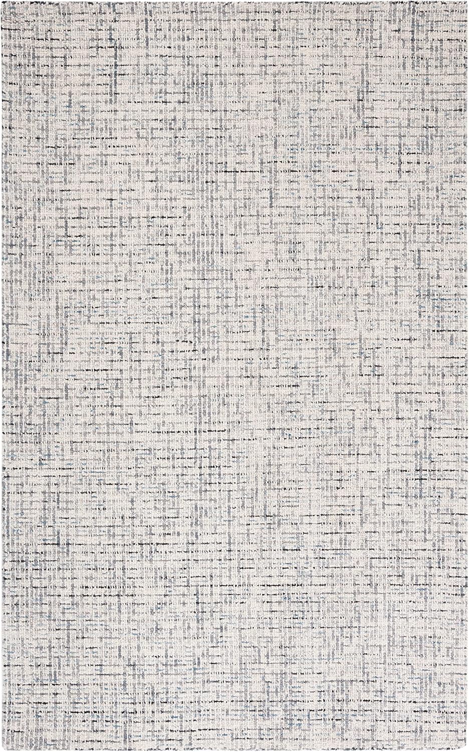 Safavieh Abstract Collection – Alfombra decorativa, 2 x 3 pies, gris y marfil, lana hecha a mano, ideal para zonas de alto tráfico en entrada, sala