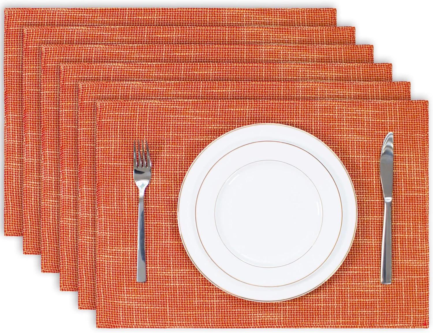 Kevin Textile – Juego de 6 manteles individuales de otoño resistentes al calor, manteles individuales decorativos para mesa de comedor, cocina,