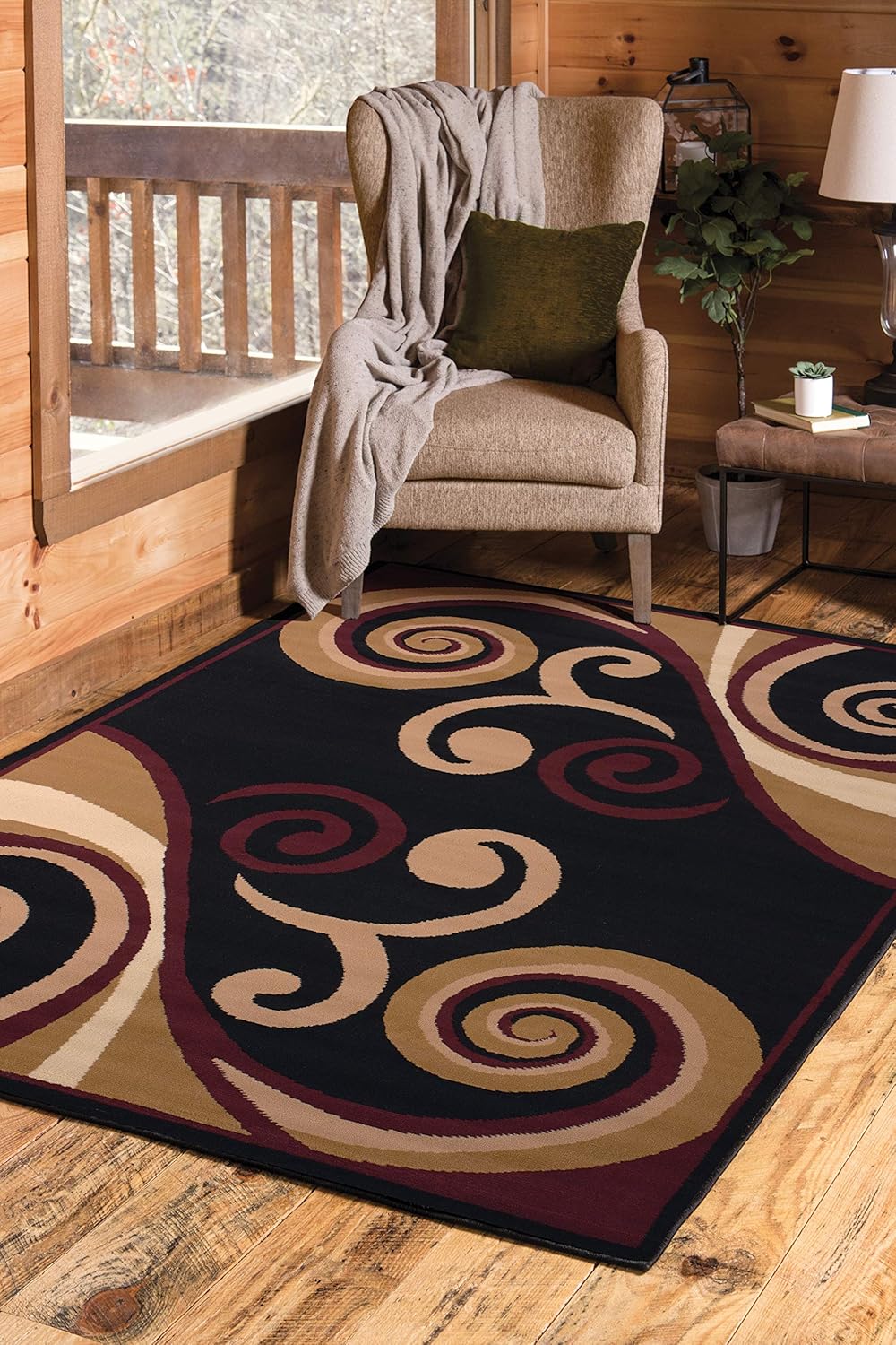 United Weavers of America, Colección Dallas, alfombra de área, interior, polipropileno, respaldo de yute, resistente a las manchas, contemporánea,