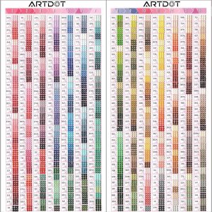 ARTDOT Tarjeta de color para kits de pintura de diamantes, herramientas de referencia de arte de diamante 5D con número DMC a juego de 445 colores ARTDOT Tarjeta de color para kits de pintura de diamantes, herramientas de referencia de arte de diamante 5D con número DMC a juego de 445 colores