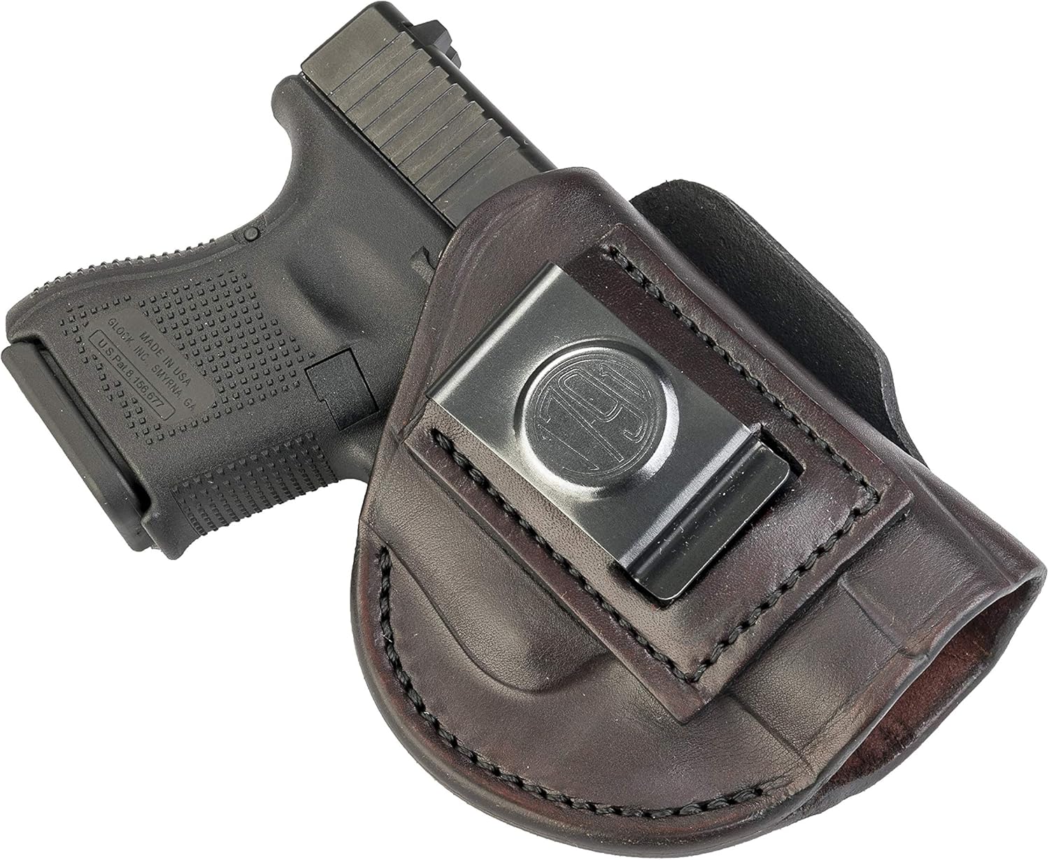 1791 GunLeather 4-Way Glock 26 Holster – OWB and IWB CCW Holster – Right Handed Leather Gun Holster – Fits Glock 25, 26, 27, 29, 30, 32, 33