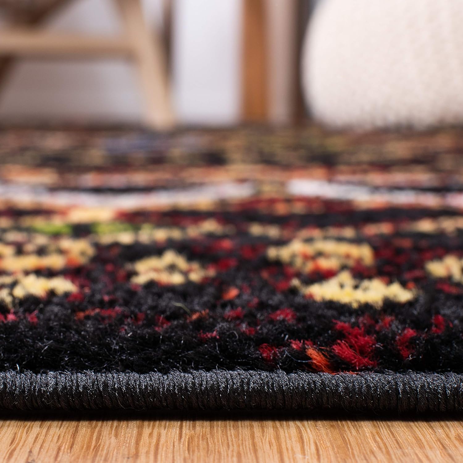 SAFAVIEH Amsterdam Collection AMS108P – Alfombra marroquí bohemia, que no desprende pelusa, para sala de estar, dormitorio, comedor, oficina en