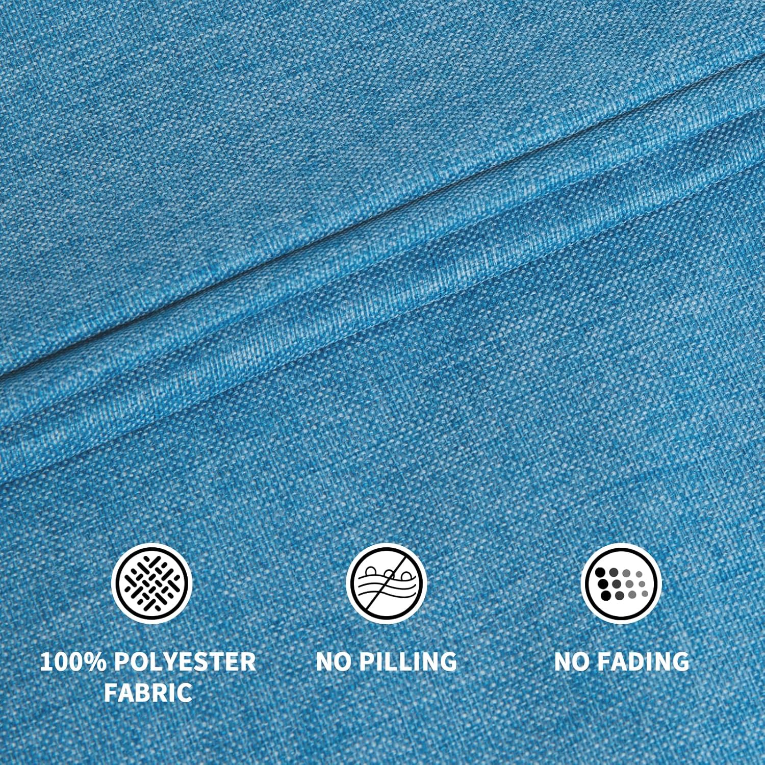 Detiblue Juego de 2 cojines para taburete de cocina, cojines para sillas de comedor de 14 x 14 pulgadas con lazos, cojines copetudos para sillas de