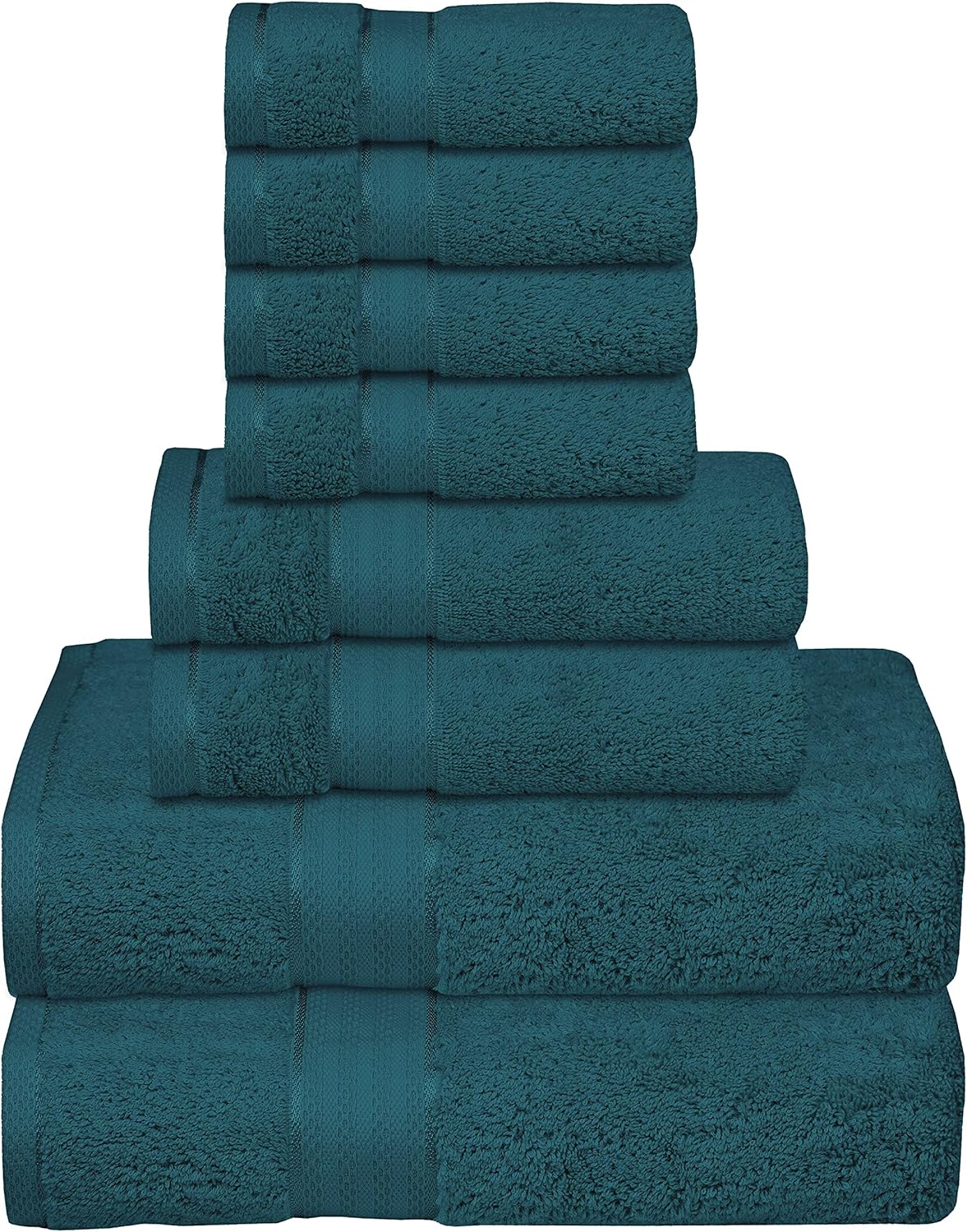 GLAMBURG Juego de toallas prémium de 8 piezas de 700 GSM, contiene 2 toallas de baño de 30 x 54 pulgadas, 2 toallas de mano de 16 x 28 pulgadas, 4