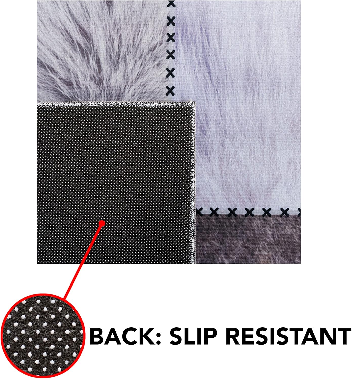 Safavieh Alfombra de área de la colección Faux Hide – 8 x 10 pies, diseño de retazos, no desprende pelusa y de fácil cuidado, lavable a máquina,