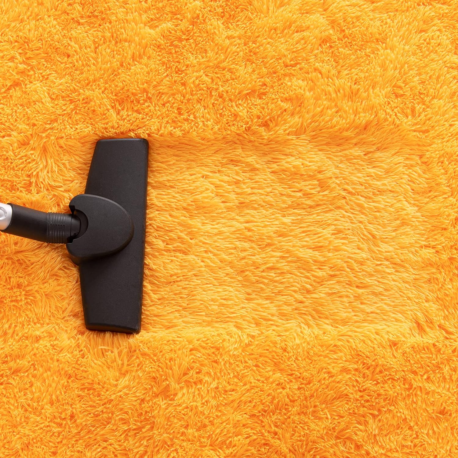 Ompaa Alfombra de área esponjosa, súper suave, peluda, de pelo largo, para decoración de dormitorio, sala de estar 5 x 8 pies, color anaranjado