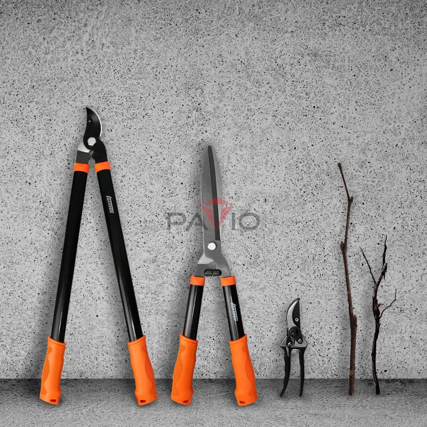Patio Paradise iGarden – Juego de 3 piezas para cortar árboles y arbustos, juego de herramientas de jardín para cortar ramas