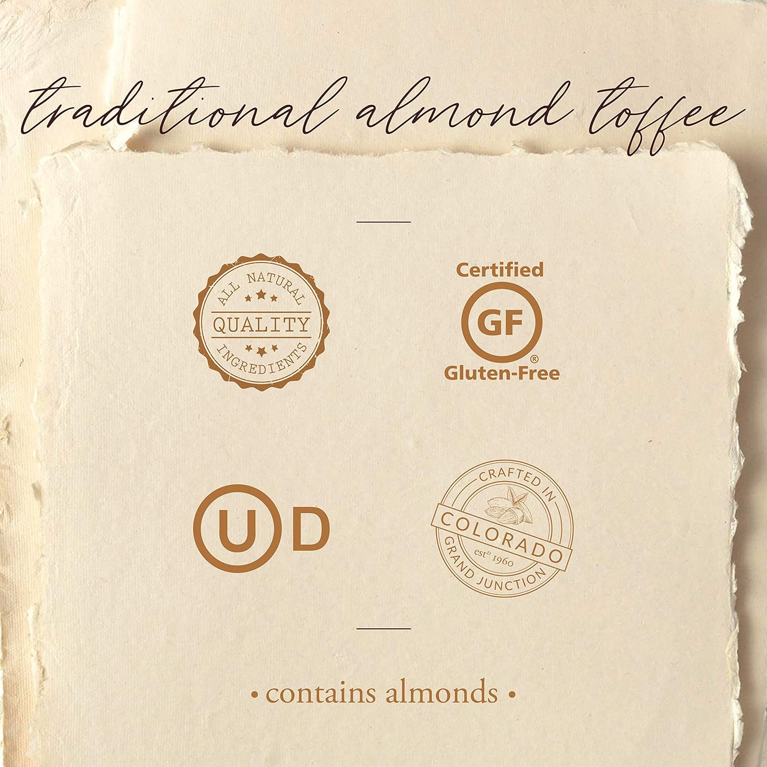 Toffee de almendras y chocolate