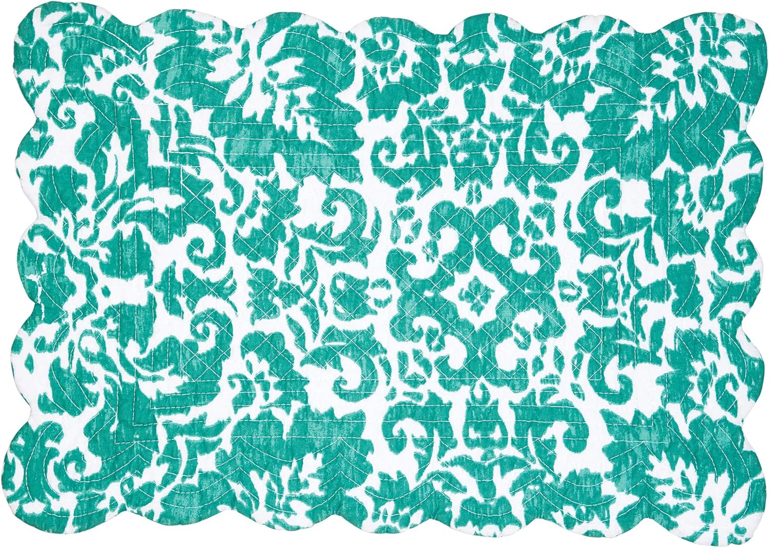 C&F Home Madison Aqua – Juego de 6 manteles individuales rectangulares de 13 x 19 pulgadas (13 x 19 pulgadas), color azul