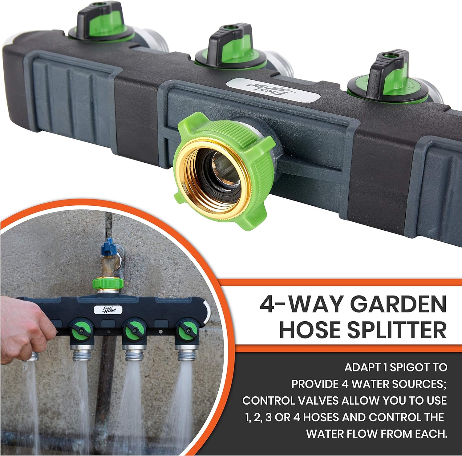 Flexi Hose Divisor – 4 salidas