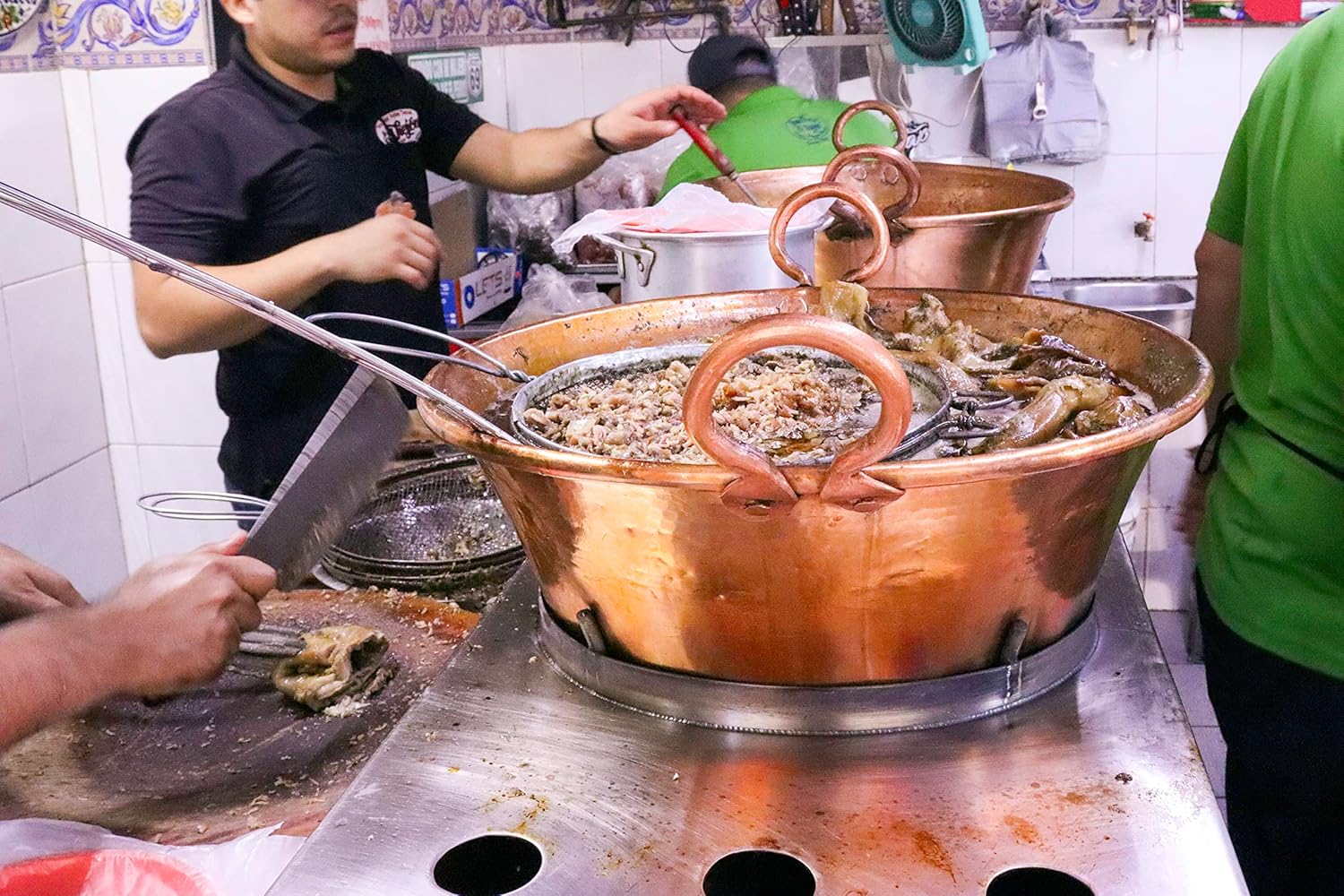 Auténtica y Cazo de Cobre original para carnitas, olla de cobre de calibre grande, resistente, martillada a mano, hecha en México, 100% cobre Wok