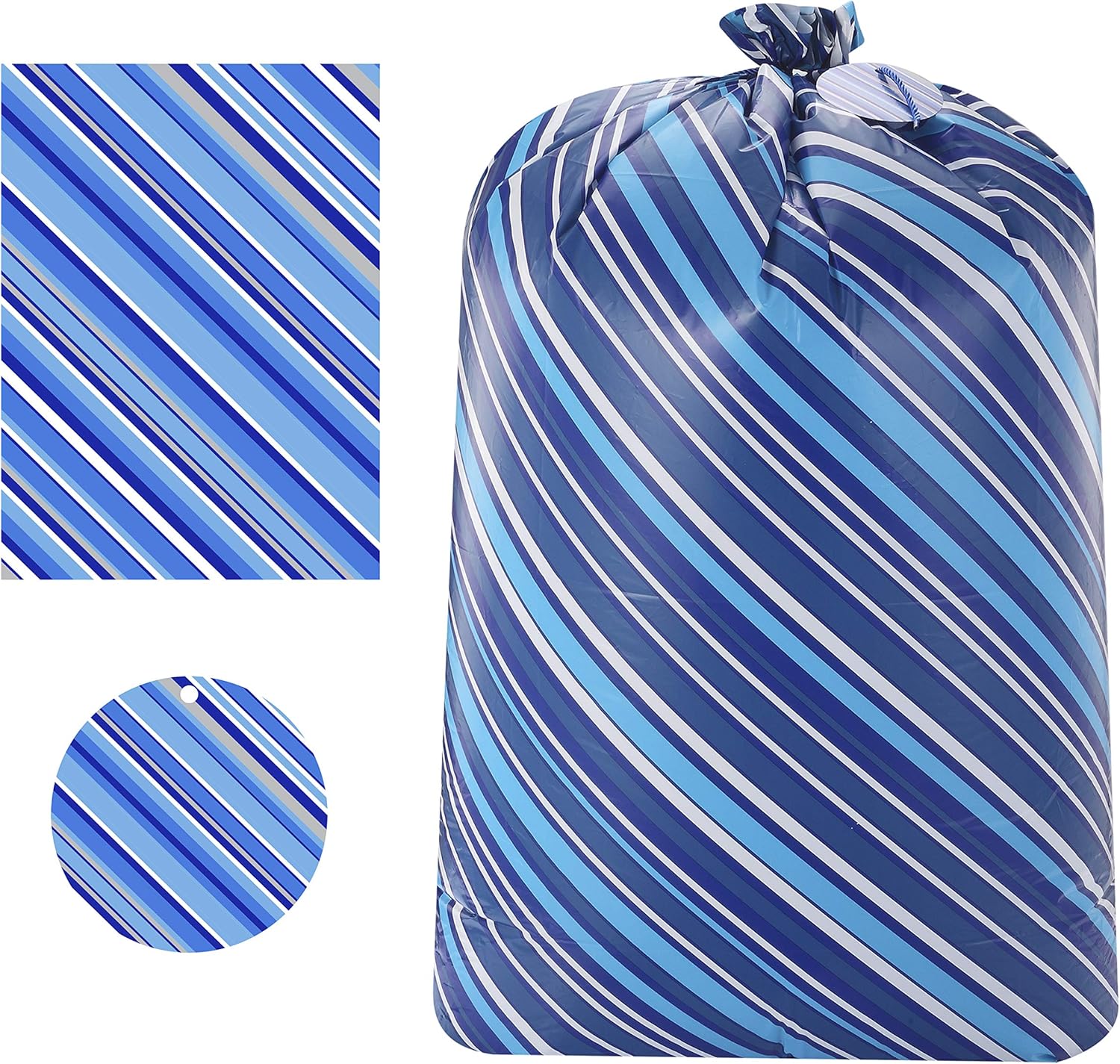 JOYIN 3 bolsas de Navidad extragrandes de 56 x 36 pulgadas con etiquetas de regalo para fiestas de Navidad, regalos de vacaciones, reuniones