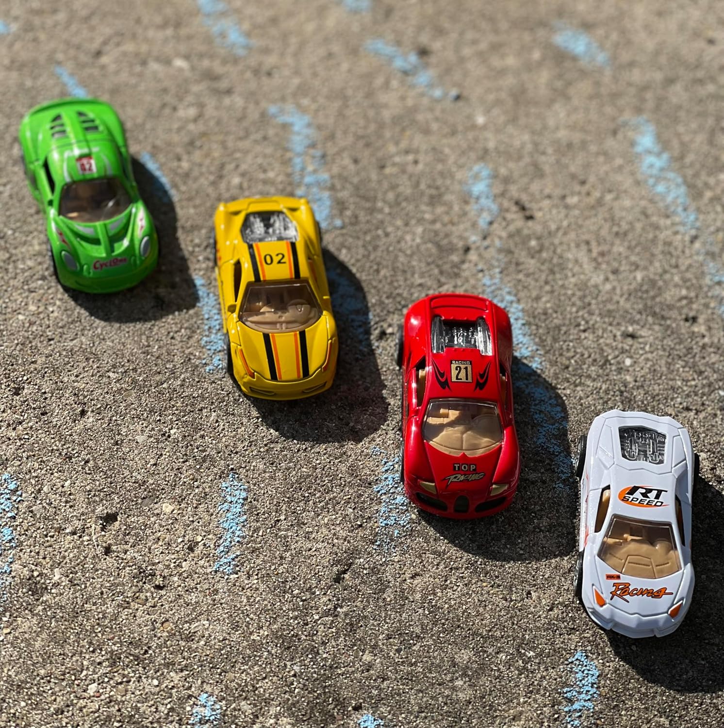 1 juego de 4 mini vehículos de juguete de carreras de tracción hacia atrás, cuerpo de metal fundido a presión de estilo deportivo, regalos de
