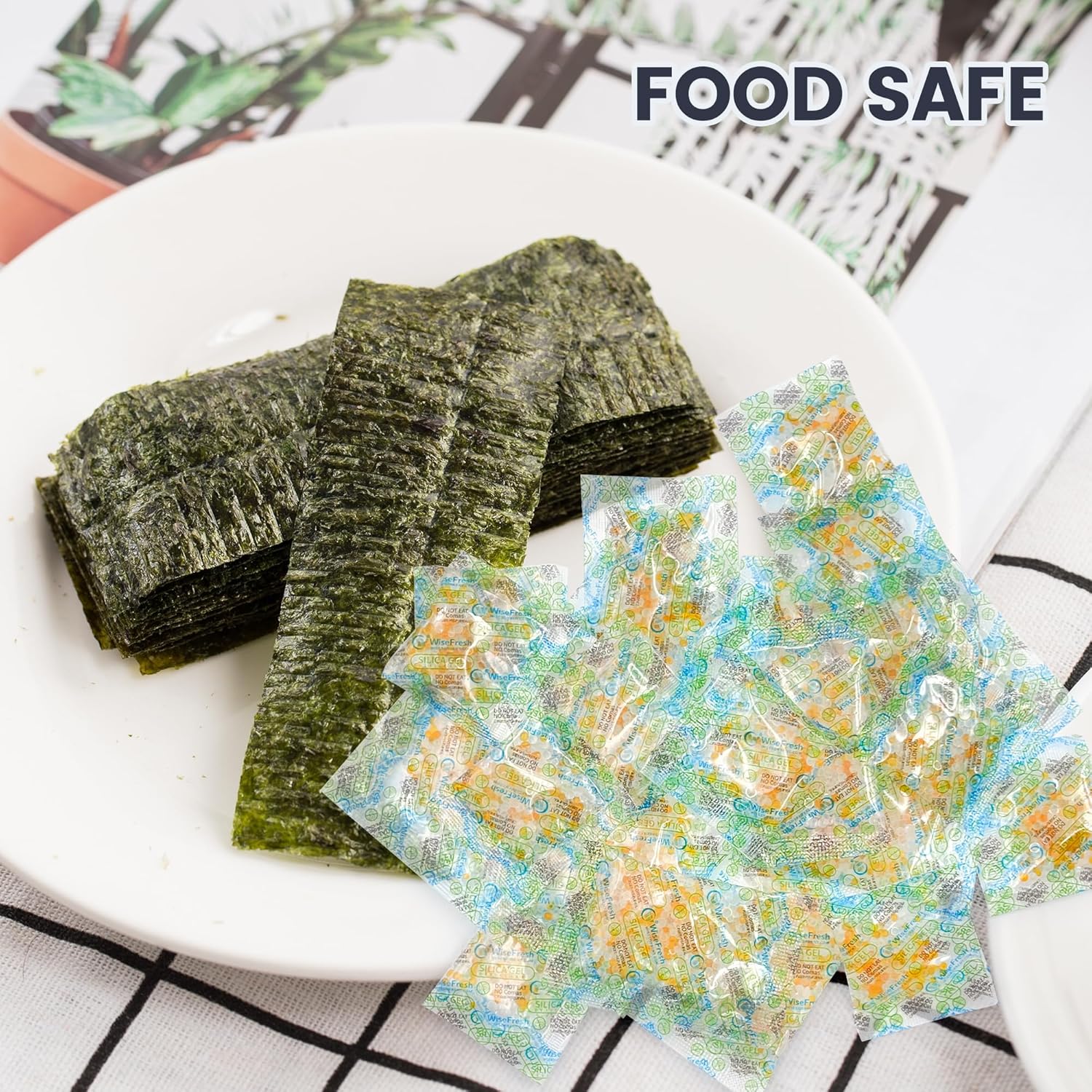 Paquete de desecante de gel de sílice de 0.18 oz, paquetes indicadores de gel de sílice, absorbentes de humedad seguros para alimentos, paquetes de