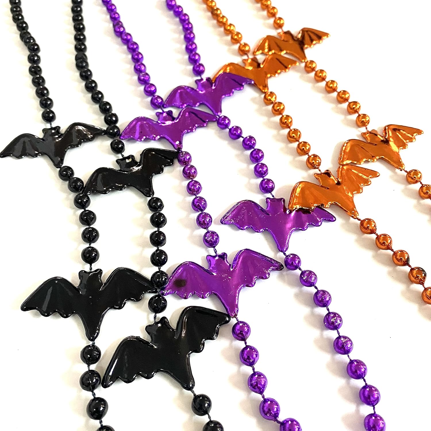 YSPPF 12 piezas de collar de cuentas de murciélago para fiesta de Halloween, collar del día de los piratas, adorno de regalo