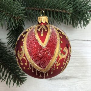 Adornos de Navidad de vidrio pintados a mano de 3.15 pulgadas, bola colgante, adornos para árbol de Navidad, mini adornos para decoración de Adornos de Navidad de vidrio pintados a mano de 3.15 pulgadas, bola colgante, adornos para árbol de Navidad, mini adornos para decoración de