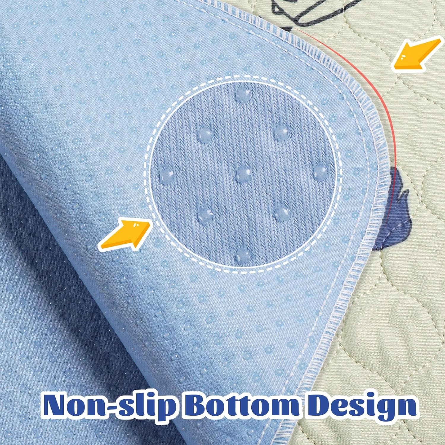 Almohadillas lavables para orina de perros, impermeables, 48 x 48 pulgadas, reutilizables, superabsorbentes, antideslizantes, almohadillas para