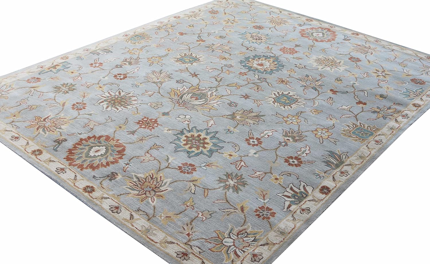 Devlin Alfombras y alfombras tradicionales orientales hechas a mano 100% lana (9 x 12 pies)
