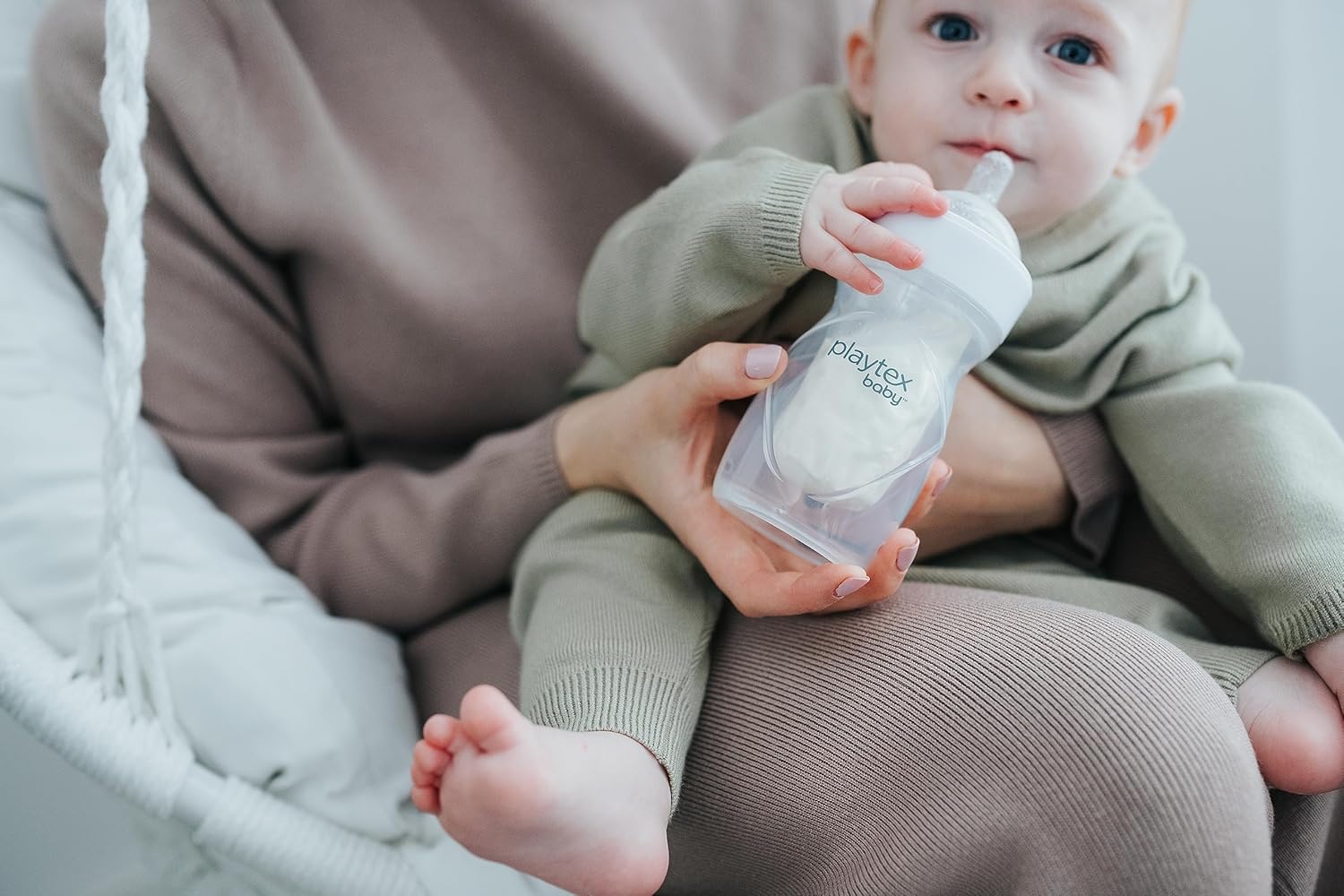 Playtex Baby Biberón anticólico con forros desechables preesterilizados, más cerca de la lactancia, botellas de 4 onzas, 3 unidades